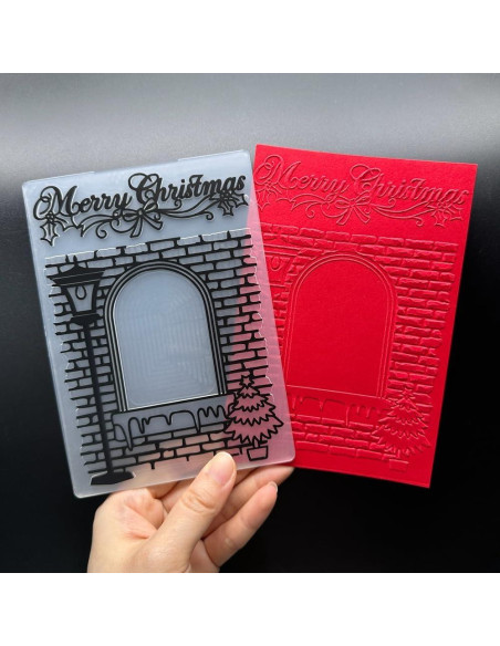 6 Carpetas de Relieve Plástico para Tarjetas DIY 14.5x10.5cm