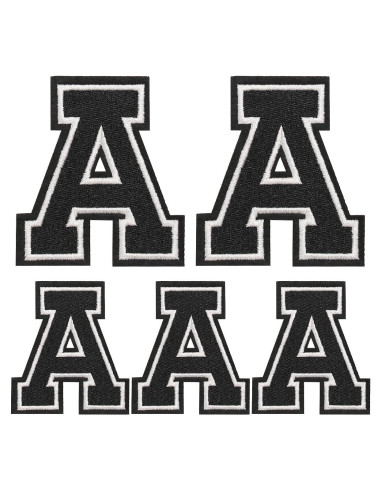 Parche de Letras Bordadas J.CARP - 5 Piezas Negros