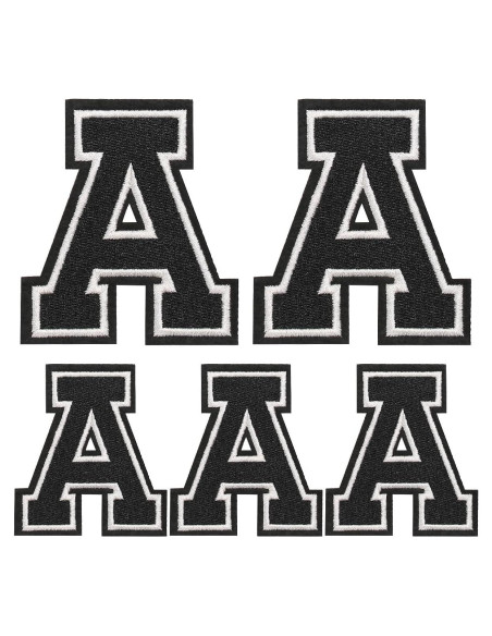 Parche de Letras Bordadas J.CARP - 5 Piezas Negros