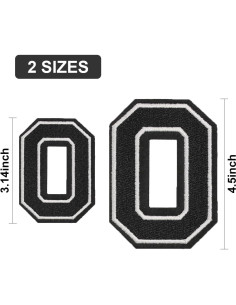 Parche de Letras Bordadas J.CARP - 5 Piezas Negros 2