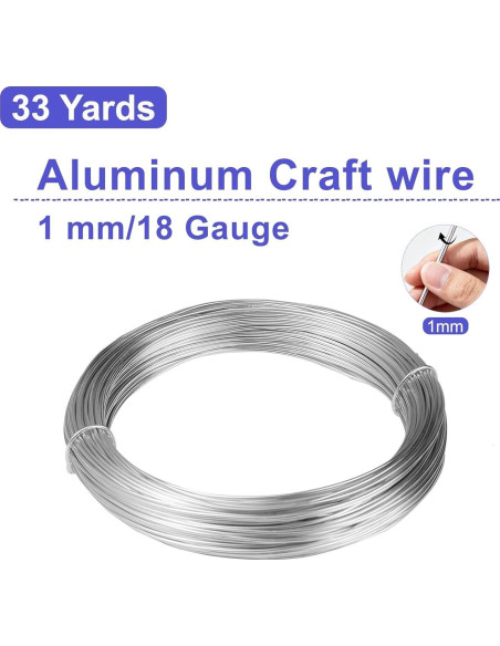 Alambre de Artesanía de Aluminio 1mm 30m XLAR para Joyas y Decoración