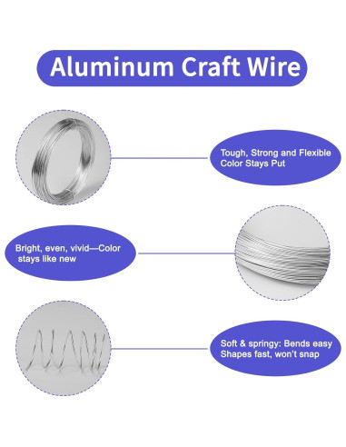 Alambre de Artesanía de Aluminio 1mm 30m XLAR para Joyas y Decoración