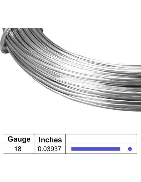 Alambre de Artesanía de Aluminio 1mm 30m XLAR para Joyas y Decoración