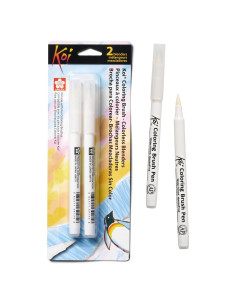 Set de Pinceles Mezcladores Incoloros SAKURA Koi - 2 Piezas