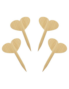 Etiquetas de Plantas de Bambú PPhtony 6x10 cm Impermeables 4Pcs