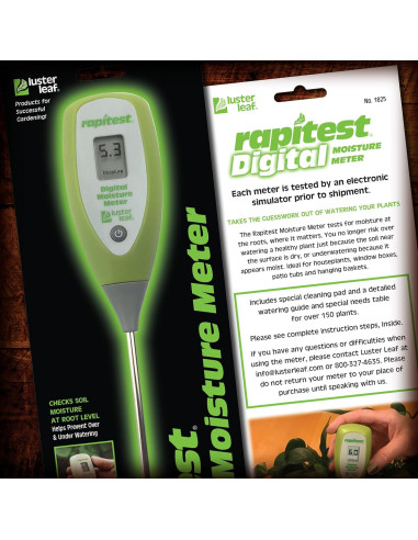 Medidor de Humedad Digital Luster Leaf 1825 para Suelo