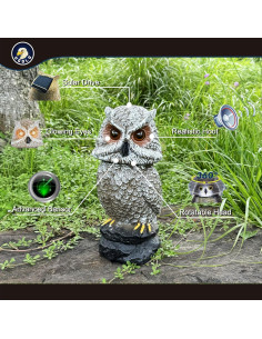 Búho Solar Ugold con Detección de Movimiento y Sonidos 2