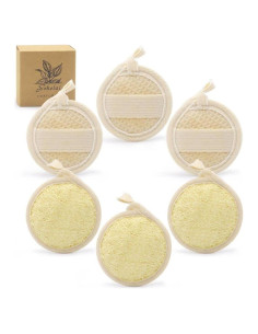 Esponjas Exfoliantes de Lufa Natural Welcomly - Paquete de 6