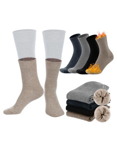 4 Pares Calcetines de Lana Merino Ligeros para Senderismo