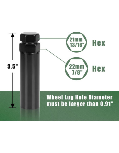 Llave de Tuerca de 7 Puntas Glorider 21 mm y 22 mm para Llantas