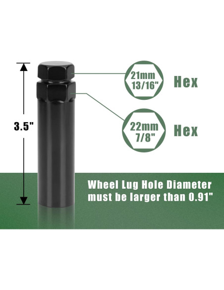 Llave de Tuerca de 7 Puntas Glorider 21 mm y 22 mm para Llantas