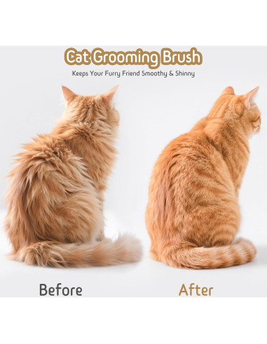 Cepillo Deshedding 2 en 1 Barkitty para Perros y Gatos - Longitud Ajustable