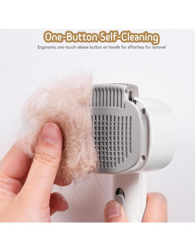 Cepillo Deshedding 2 en 1 Barkitty para Perros y Gatos - Longitud Ajustable