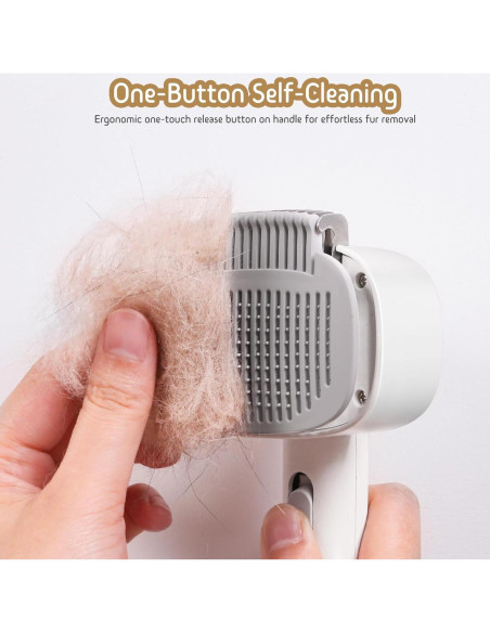 Cepillo Deshedding 2 en 1 Barkitty para Perros y Gatos - Longitud Ajustable