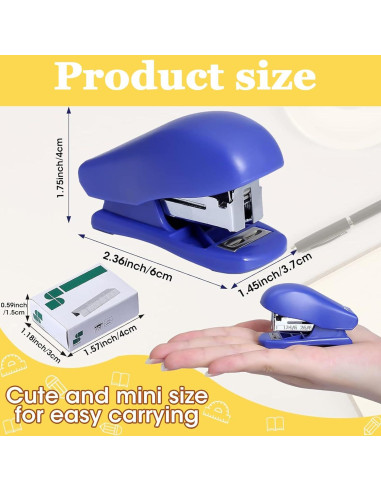 9 Mini Grapadoras Extrapins con 4320 Grapas, Capacidad 25 Hojas
