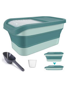 Contenedor Plegable para Comida de Mascotas YECERCAN 15L Verde