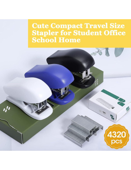 9 Mini Grapadoras Extrapins con 4320 Grapas, Capacidad 25 Hojas