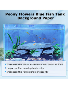 Papel de Fondo para Acuario Hygger CO2 60x200 cm Azul Translúcido 2