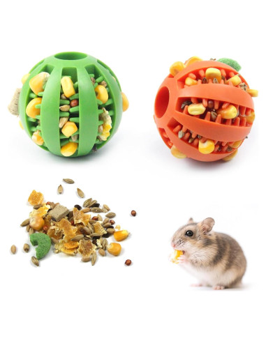 2 Bolas Interactivas para Hámster ELS - Juguetes de Forrajeo