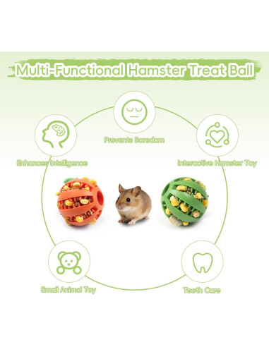 2 Bolas Interactivas para Hámster ELS - Juguetes de Forrajeo