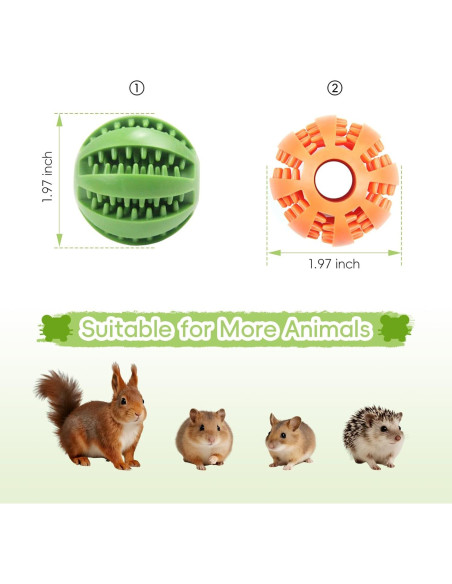 2 Bolas Interactivas para Hámster ELS - Juguetes de Forrajeo