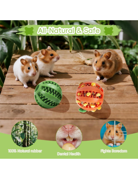 2 Bolas Interactivas para Hámster ELS - Juguetes de Forrajeo