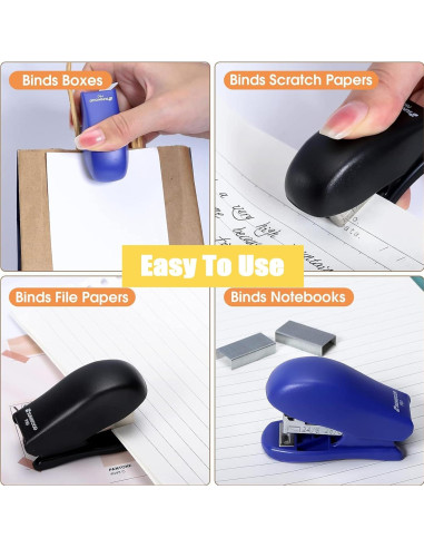 9 Mini Grapadoras Extrapins con 4320 Grapas, Capacidad 25 Hojas