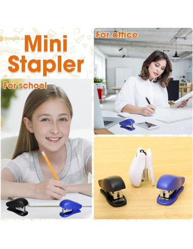 9 Mini Grapadoras Extrapins con 4320 Grapas, Capacidad 25 Hojas