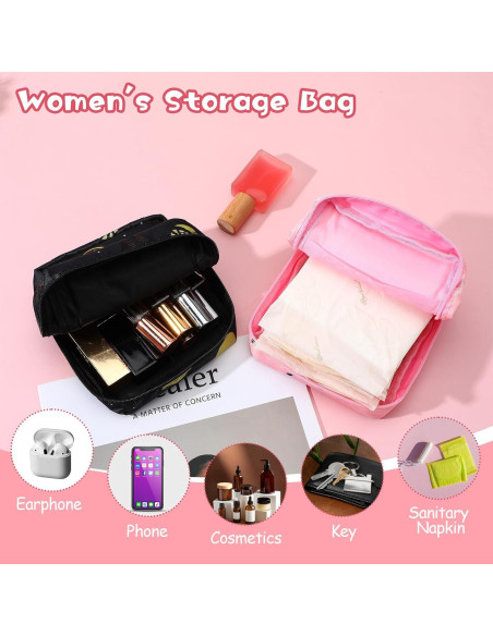 4 Bolsas Menstruales Gsbnjuy con Cremallera - Almacenamiento Femenino