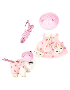 Arnés y Correa para Conejos y Pequeños Animales Rosa S