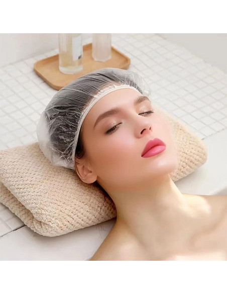 200 Gorras de Ducha Desechables Transparentes Tihzheoy 46 cm