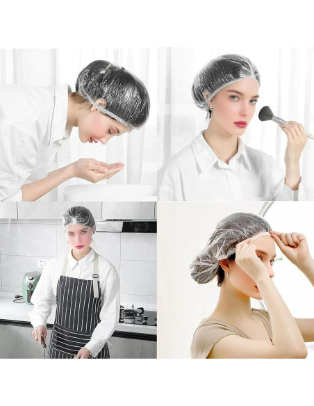 200 Gorras de Ducha Desechables Transparentes Tihzheoy 46 cm