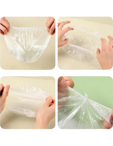 200 Gorras de Ducha Desechables Transparentes Tihzheoy 46 cm