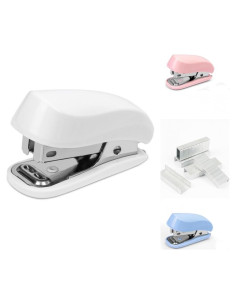 Grapadora Mini Knamoda Blanca para Oficina y Estudiantes