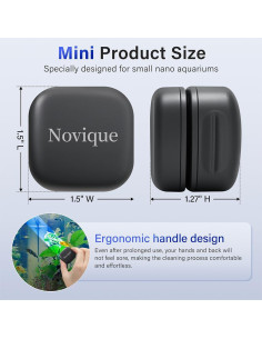 Limpiador Magnético Mini Novique para Acuarios de Cristal 8mm 2