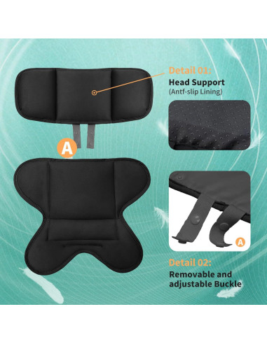 Inserto para Asiento de Auto Bebé Twievo - Soporte Cabeza y Cuerpo
