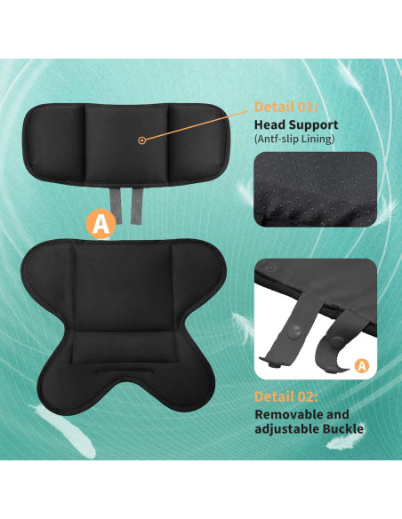 Inserto para Asiento de Auto Bebé Twievo - Soporte Cabeza y Cuerpo