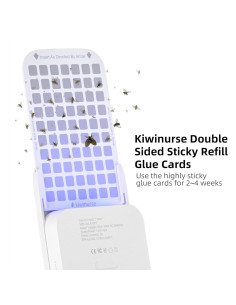 Recarga Tarjetas Pegamento Trampa Moscas Kiwinurse UVLA1001 - 10 Piezas 2