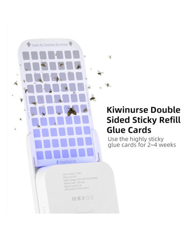 Recarga Tarjetas Pegamento Trampa Moscas Kiwinurse UVLA1001 - 10 Piezas
