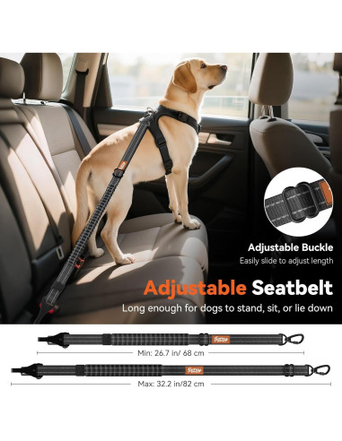 Cinturón de Seguridad para Perros Tivray Ajustable 68-82cm