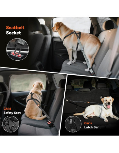 Cinturón de Seguridad para Perros Tivray Ajustable 68-82cm