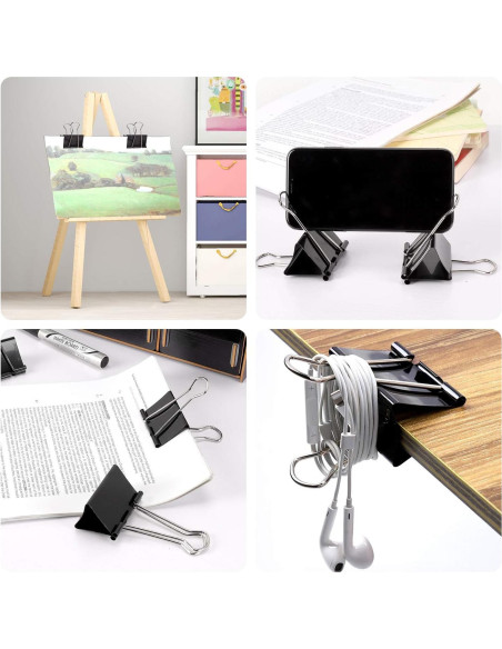 Clips de Carpeta Jumbo Ufmarine 8 Pcs 6.1 cm 340 Hojas