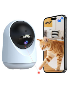 Cámara para Mascotas VILLA ART QC1 4MP HD con Juguete Láser