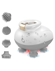 Masajeador Eléctrico de Cuero Cabelludo TISSCARE, Inalámbrico, 3 Velocidades, A Prueba de Agua