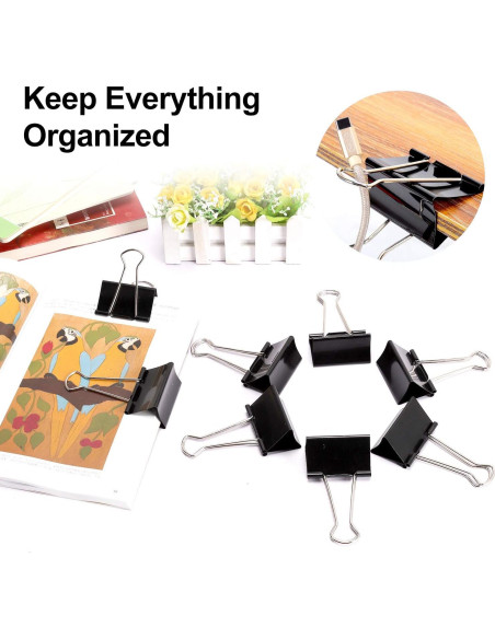 Clips de Carpeta Jumbo Ufmarine 8 Pcs 6.1 cm 340 Hojas