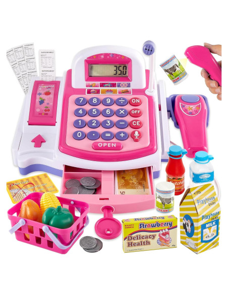 Caja Registradora de Juguete BUYGER con Escáner y Sonidos