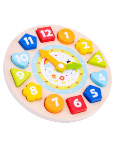 Rompecabezas Reloj de Madera New Classic Toys 22x22 cm
