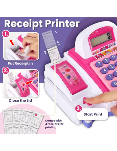 Caja Registradora de Juguete BUYGER con Escáner y Sonidos