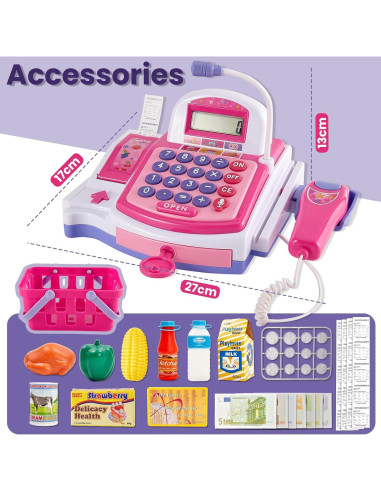 Caja Registradora de Juguete BUYGER con Escáner y Sonidos