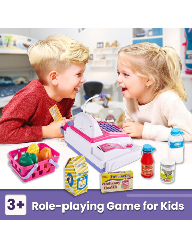 Caja Registradora de Juguete BUYGER con Escáner y Sonidos